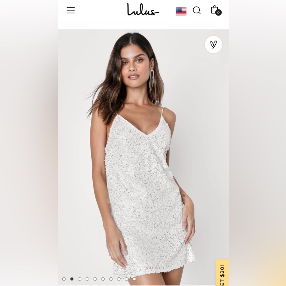 Lulus Force of Fashion White Backless Sequin Mini Dress